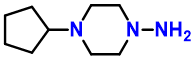 4-Cyclopentylpiperazin-1-amine